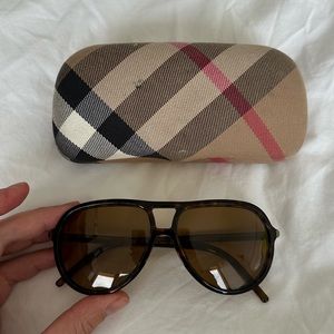 Burberry Tortoise Sunglasses with Case